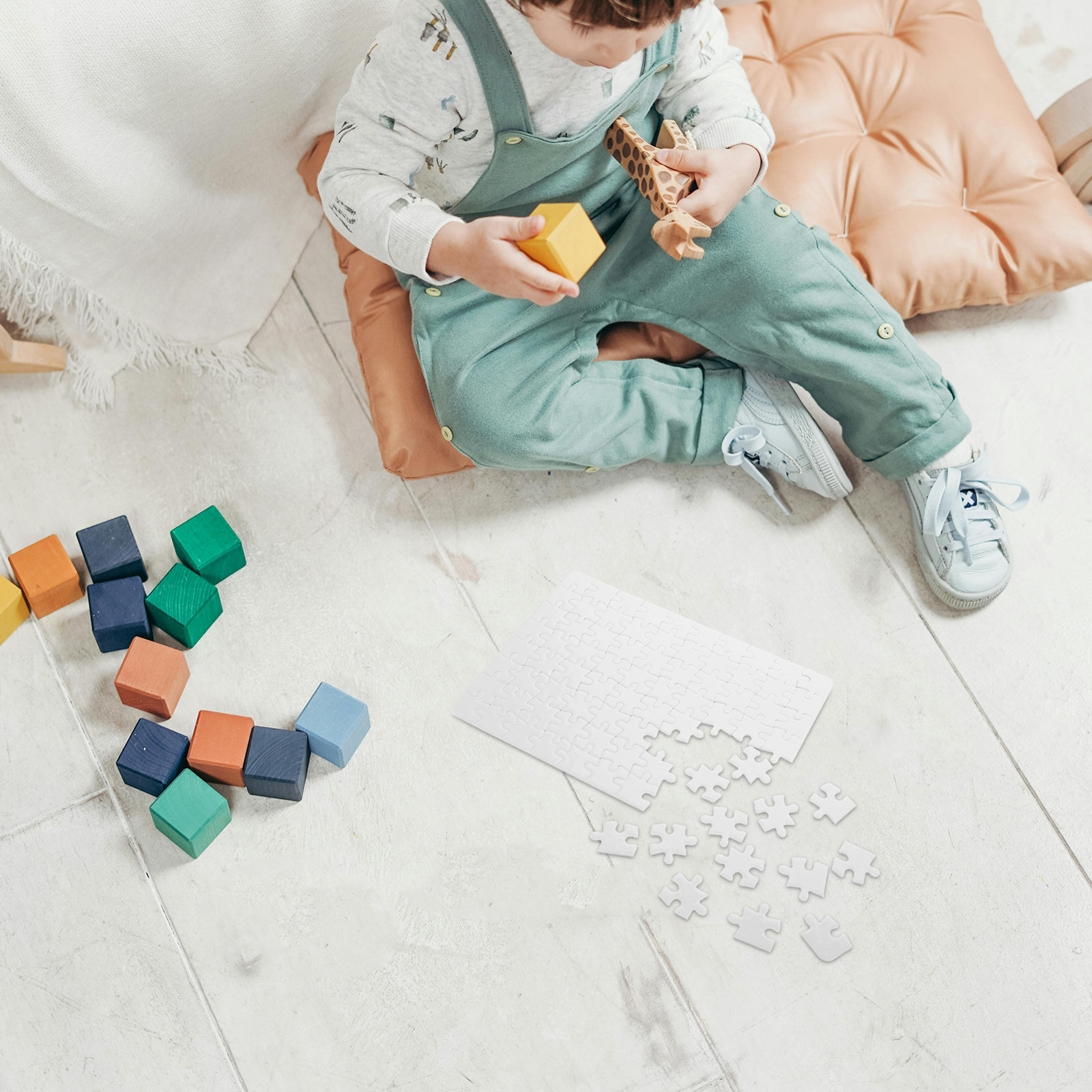 Puzzle Blank White - 4Sheets Blank Jigsaw Puzzles White Puzzle