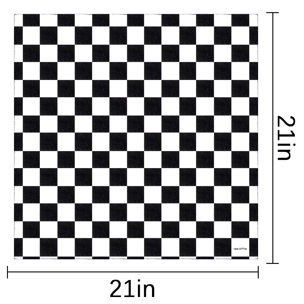 Checkerboard Flag Bandanas Cot - Bandana Blank White recension och pris