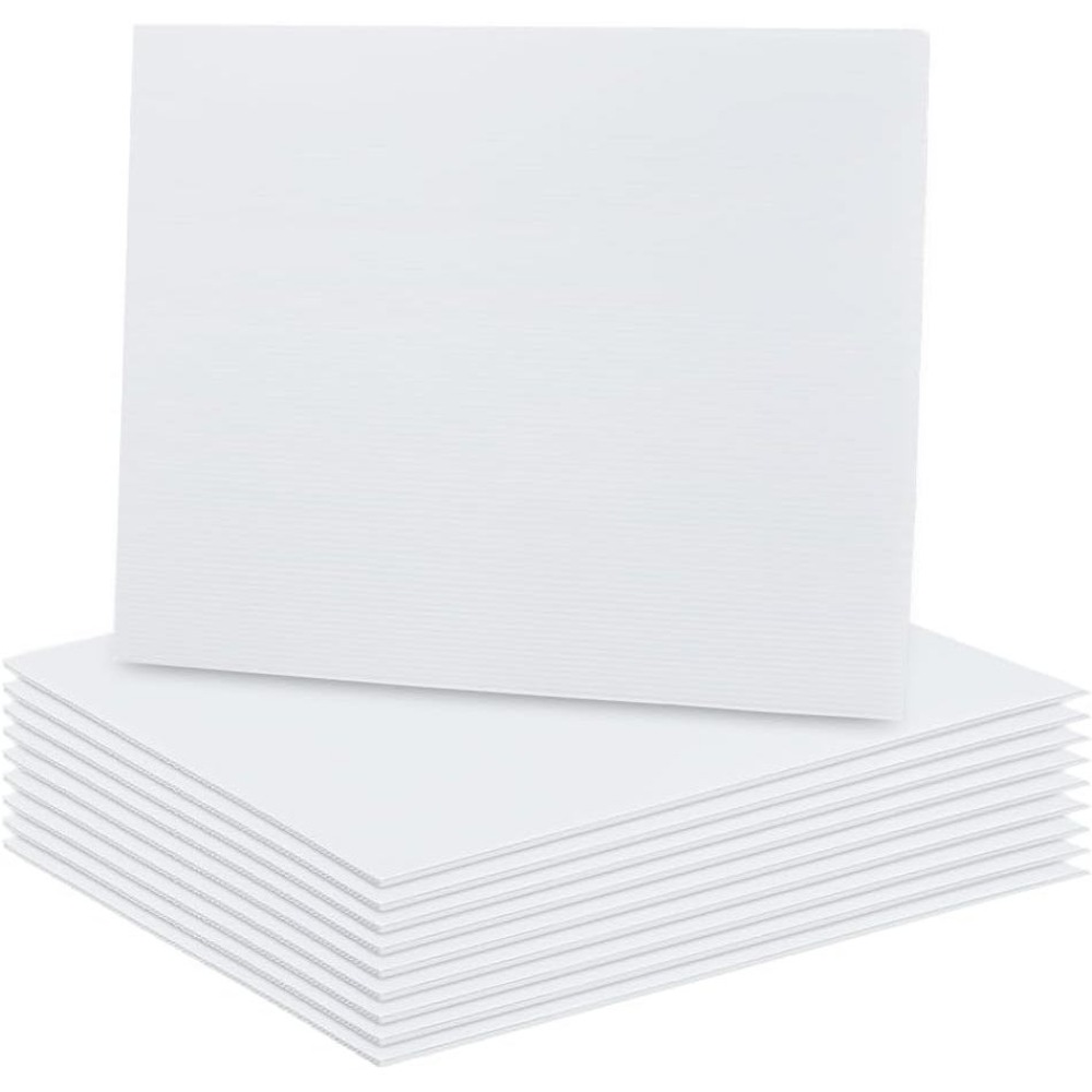 10 Sheets White Corrugated Pla - Yard Sign Blank recension och pris