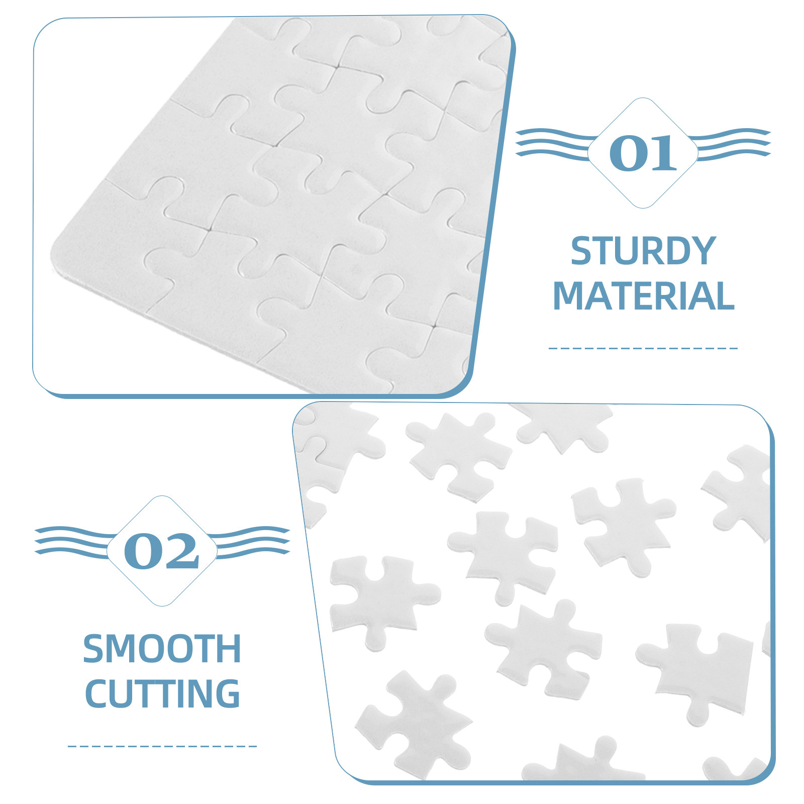 4Sheets Blank Jigsaw Puzzles W - Puzzle Blank White recension och pris