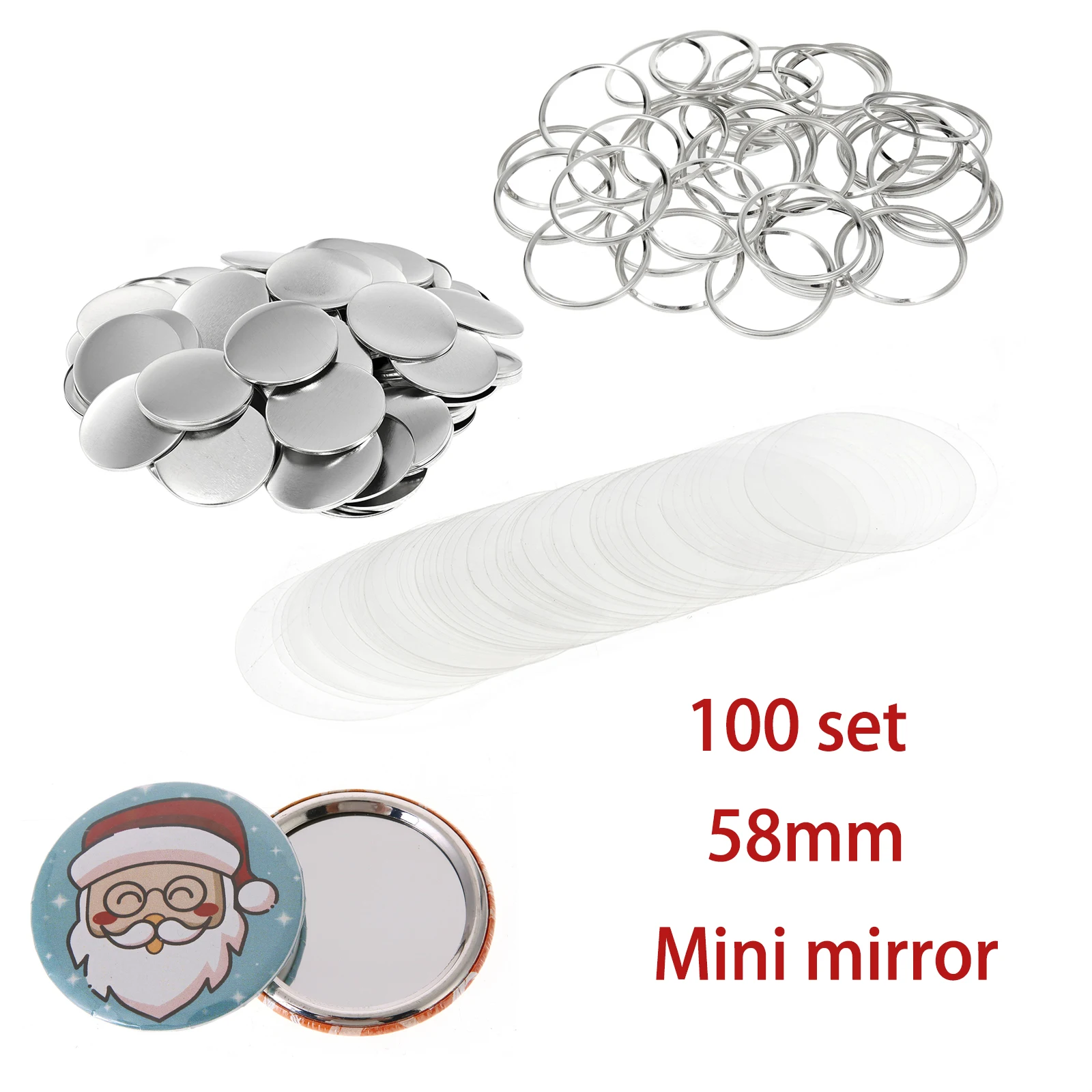 100set 58mm Blank Pin Button B - Button Badge Blank recension och pris